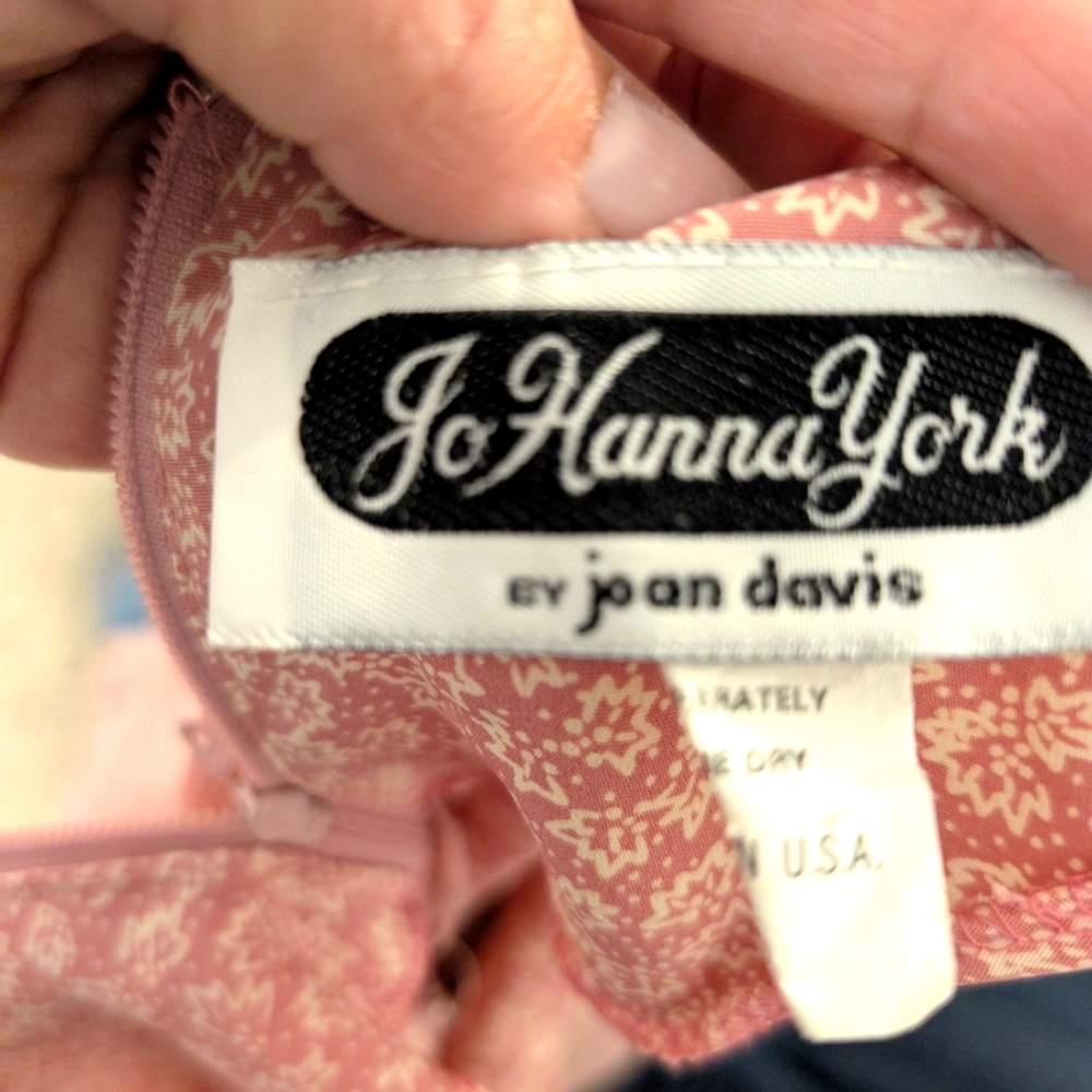 Vtg. Jo Hanna York Women's Size 18 Pink Floral Long Sleeve Blouse‎ - Picture 9 of 11